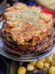 Stack of potato pancakes