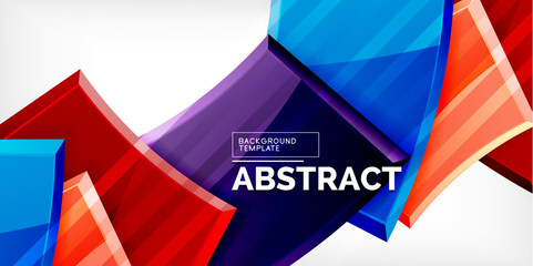 Vector abstract color geometric shapes. Illustration For Wallpaper, Banner, Background, Card, Book Illustration, landing page