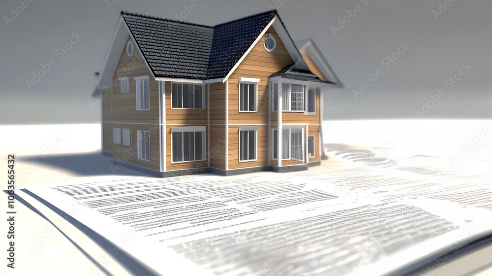 Poster hand signing property loan document with keys and commitment to homeownership