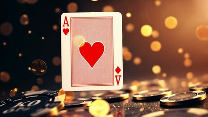 Flying cards
and poker chips, poker chips and cards, Casino theme, footage, 4k footage, videos, video clip, slow motion, video wallpaper, animation, 4k - Powered by Adobe