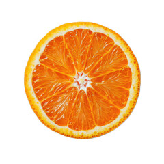 Freshly Sliced Orange Segment on White Background