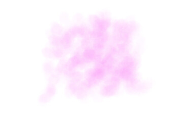 Fototapeta premium Realistic atmospheric purple smoke, realistic cloud clipart on transparent background.