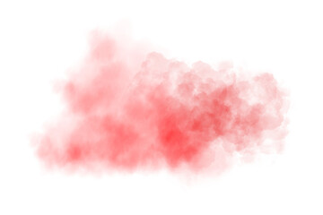 Fototapeta premium Realistic atmospheric red smoke, realistic cloud clipart on transparent background.