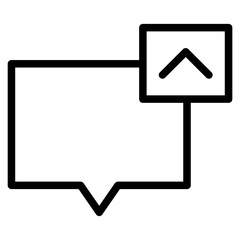Messenger chat application linear vector illustration. Creative concept messaging (message speech), flat vector icon, for web design or mobile app mobile app icons. Graphic design online chatting apps