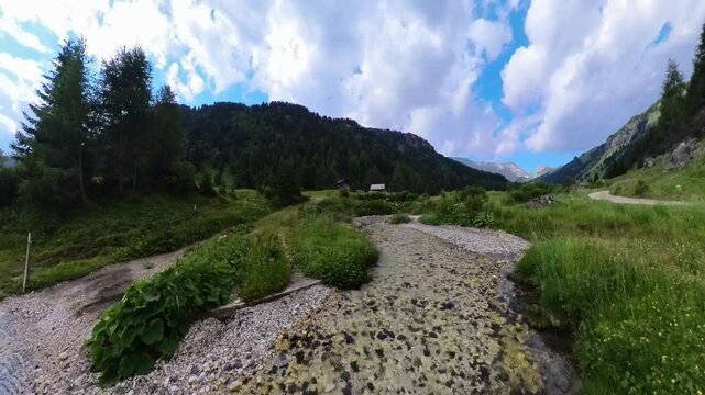 A view of Val Duron near Campitello di Fassa - Val di Fassa - Italy