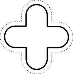 Cut Off Tracing Alphabet Plus Mark