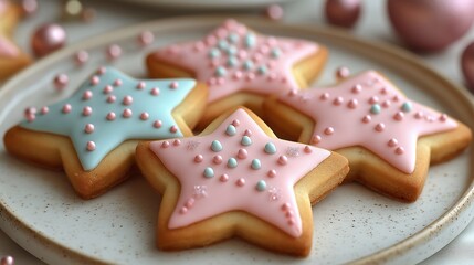 christmas cookies on a plate