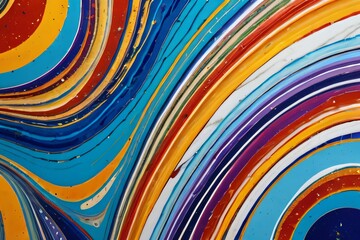 marbling art, ceramic, marble, blue, red, green, yellow, orange, purple