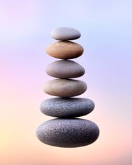Balanced stones symbolizing harmony and tranquility