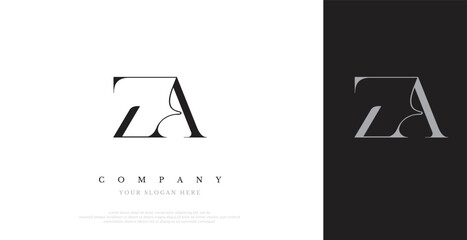 Initial ZA Logo Design Vector 