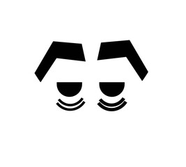 Cartoon or Flat Character Eye Icons Expressing Various Emotions