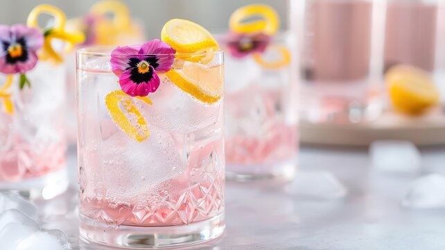 A refreshing mocktail bar at a summer wedding reception