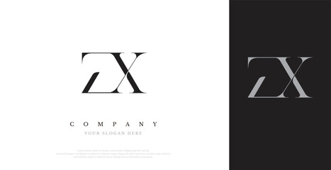 Initial ZX Logo Design Vector 