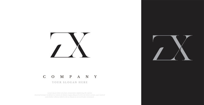 Initial ZX Logo Design Vector 