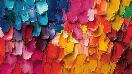 Naklejka premium intricate pattern of abstract multicolored brushstrokes creating a seamless texture vibrant hues clashing beautifully evoking creativity and artistic spirit