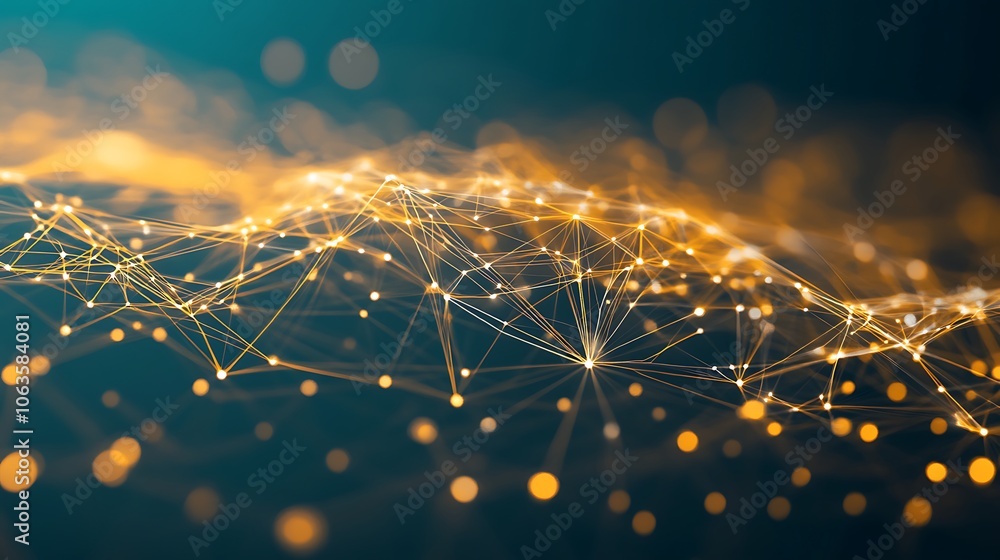 Poster minimalist tech network background with clean lines and modern connectivity