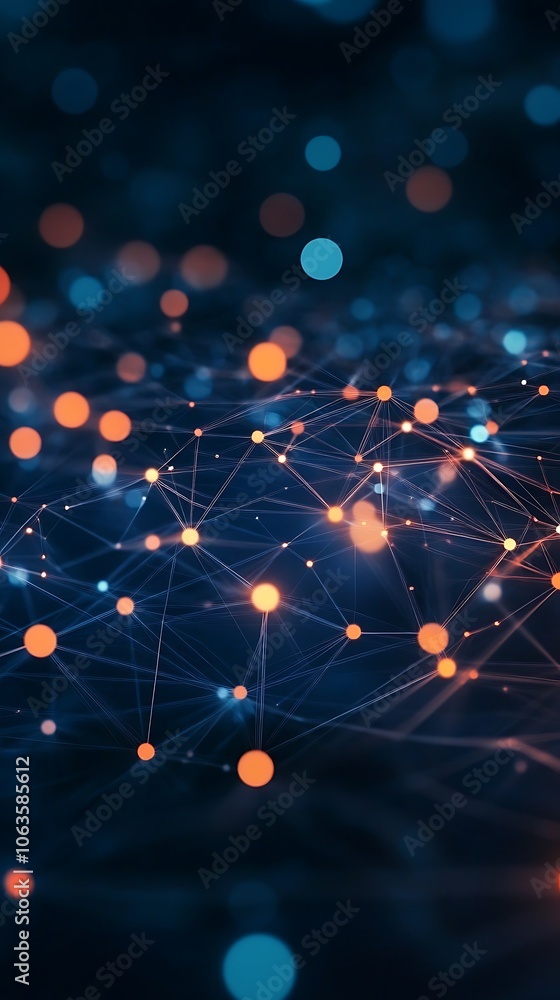 Aufkleber clean and modern networking background with minimalist geometric tech elements