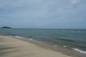 Sandy beach and sea for background