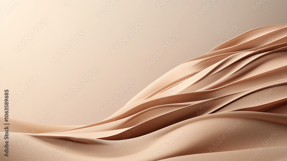 Poster smooth abstract background in soothing earth tones with flowing curves