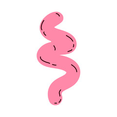 pink snake hand draw style figure