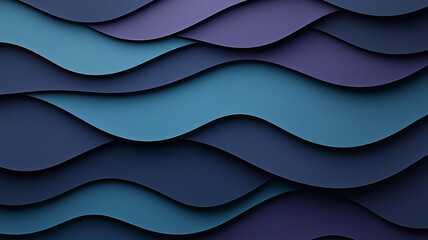 Abstract waves of blue and teal create soothing, layered pattern