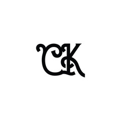 CK monogram logo design letter text name symbol monochrome logotype alphabet character simple logo
