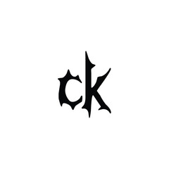 CK monogram logo design letter text name symbol monochrome logotype alphabet character simple logo