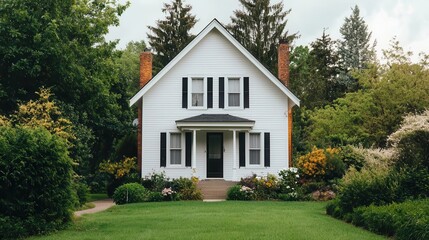 Grand Victorian home with tall trees, landscaped garden, traditional charm and open space