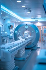Obraz premium Technological advancement: high-quality MRI machine in a contemporary clinical setting