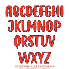 Hand lettering font. Vector alphabet