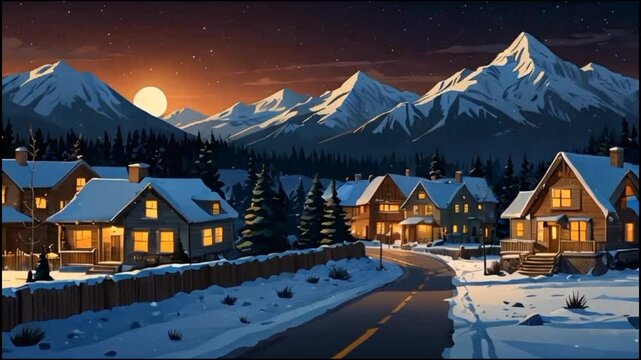 winter in the mountains