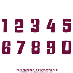 Vector classic sport basketball jersey number vector