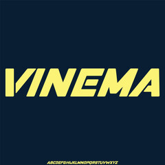 modern display alphabet font vector