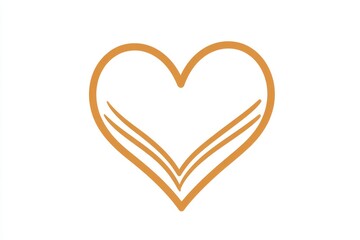 Simple Line Art Heart Design for Creative Projects