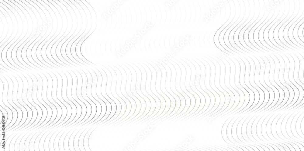 Poster curve wave seamless pattern line texture. abstract white and gray vector wave elegant striped diagon