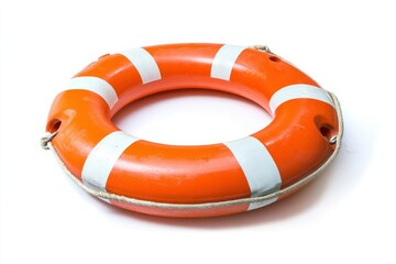 Bright Orange Lifebuoy with Reflective Stripe Detail