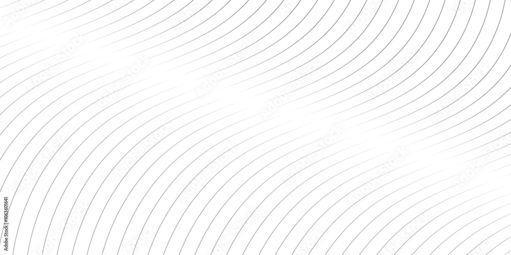 Poster curve wave seamless pattern line texture. abstract white and gray vector wave elegant striped diagon