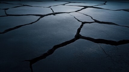 Explore the intriguing patterns of cracked ground in nature's harsh environment