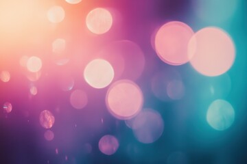 Fototapeta premium A grainy gradient of purple to teal, colorful lens flare, light leaks, bokeh, film-like photography, and a beautiful aesthetic