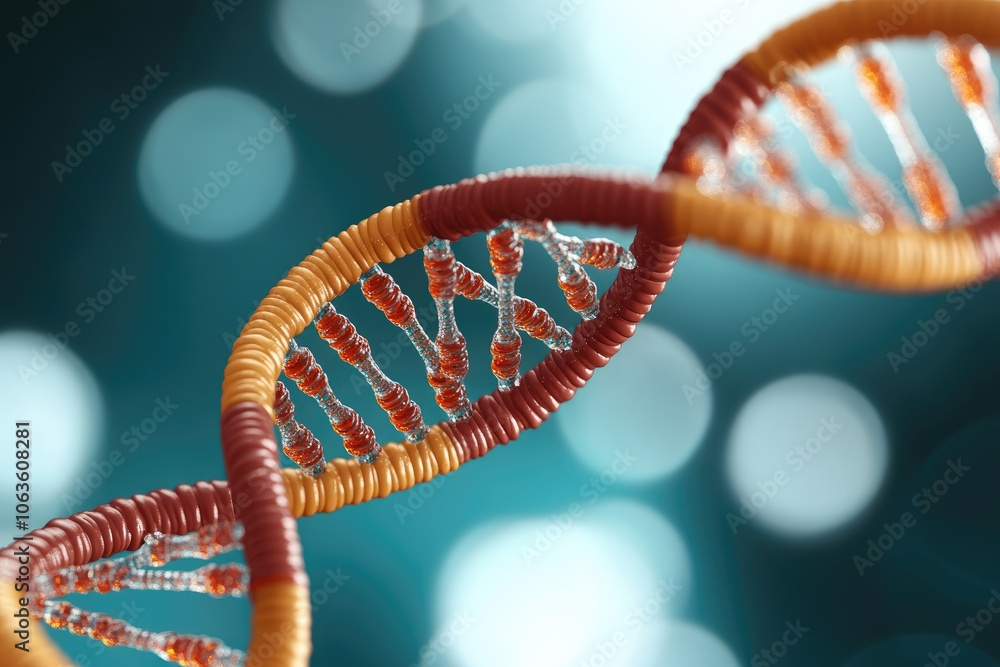 Poster colorful dna and rna molecular structures, vibrant genetic code patterns, abstract representation of