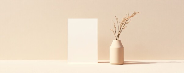 Simple folded paper program for a ceremony, featuring soft colors for a modern, elegant look