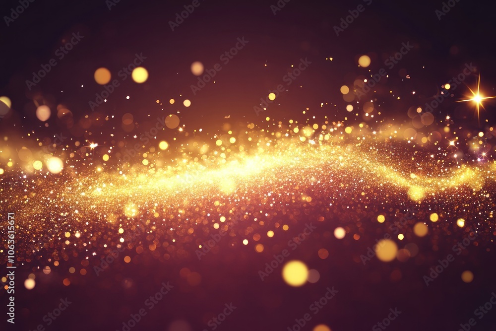 Poster glowing abstract background with bokeh effects