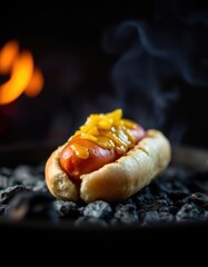 Fresh American hot dog