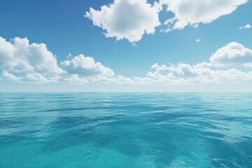 Expansive Tranquil View of Blue Ocean Water