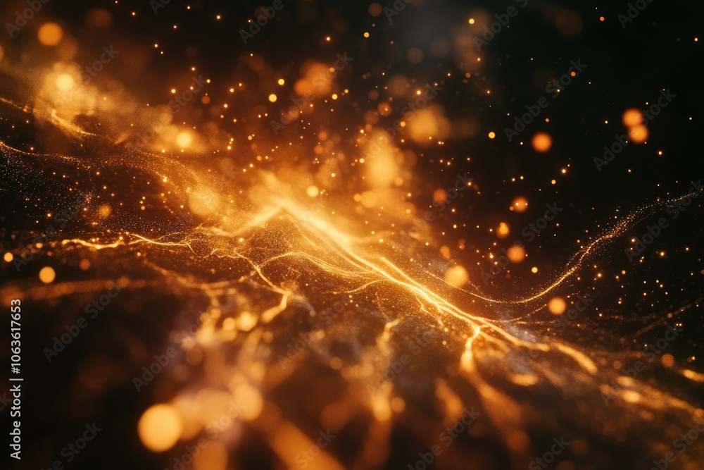 Poster dynamic light trails in vibrant display