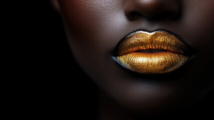 The Golden Lips Closeup