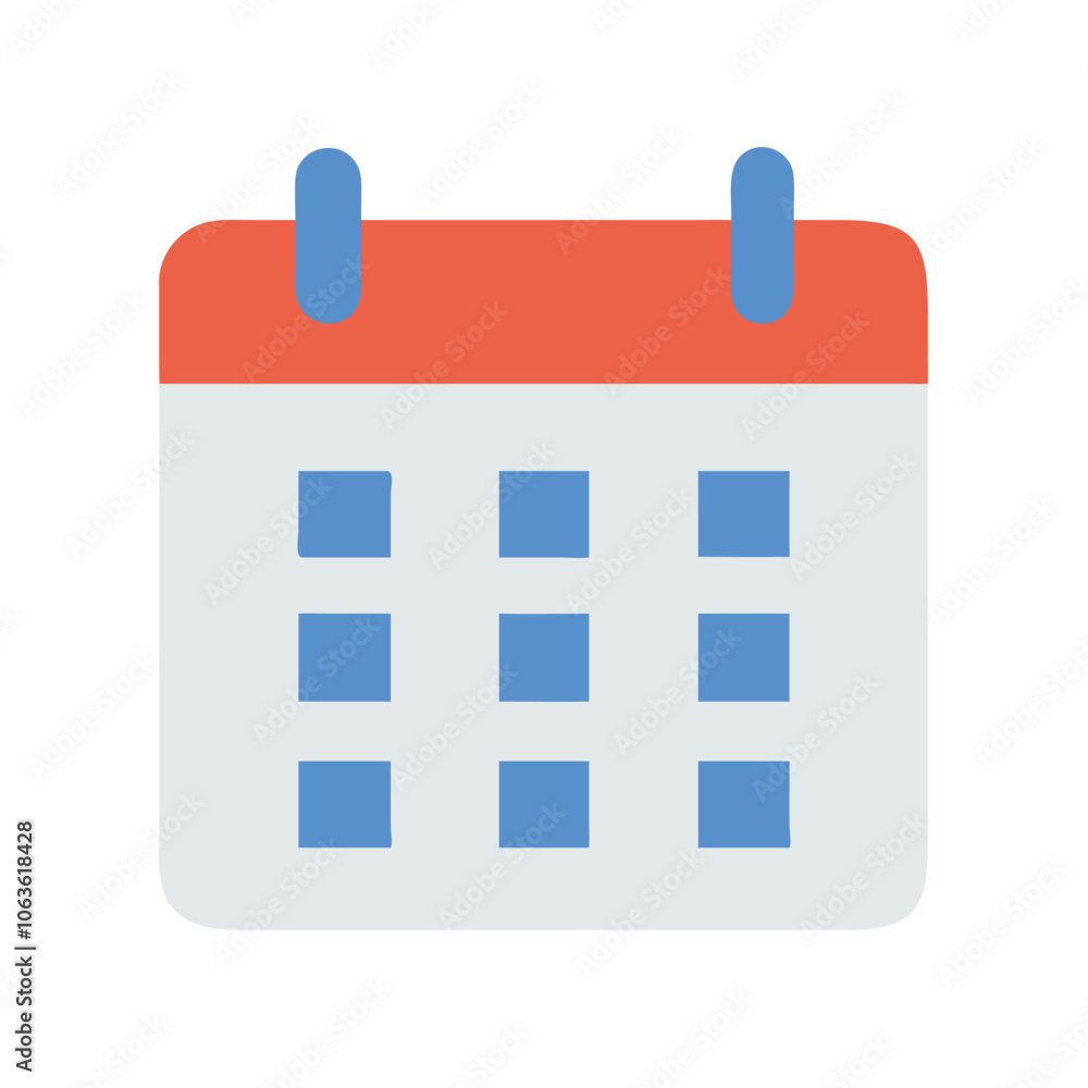 Poster graphic illustration of a calendar with a highlighted day, symbolizing scheduling, planning, and eve