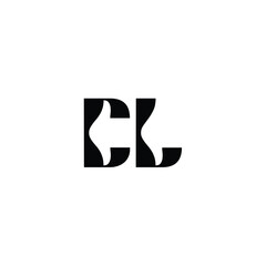 CL monogram logo design letter text name symbol monochrome logotype alphabet character simple logo