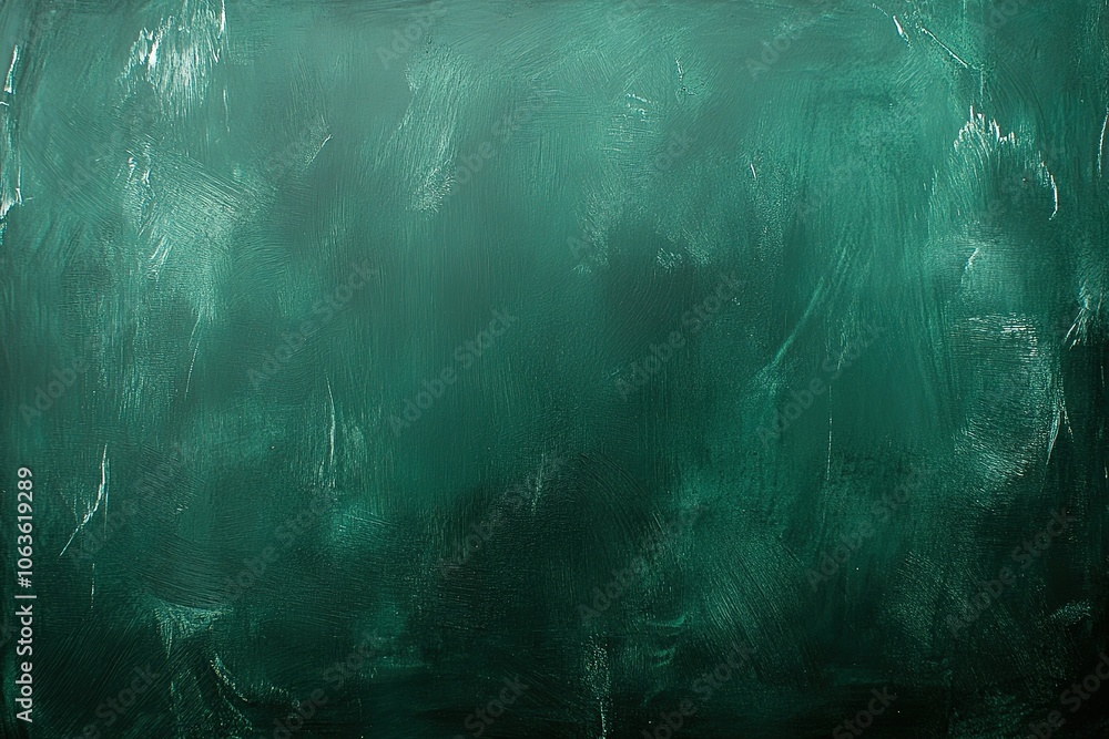 Poster a green chalkboard background with space for text or graphics, creating an empty school blackboard t