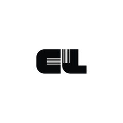 CL monogram logo design letter text name symbol monochrome logotype alphabet character simple logo